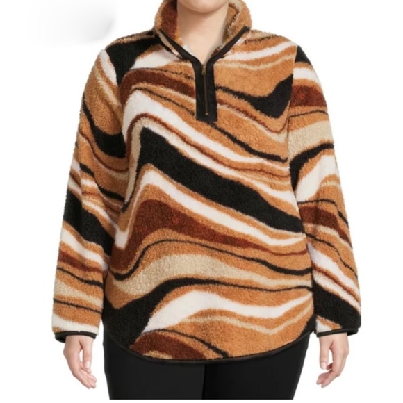 PLUS SIZE Terra & Sky Sherpa Pull Over Plus Size!! - Picture 1 of 5